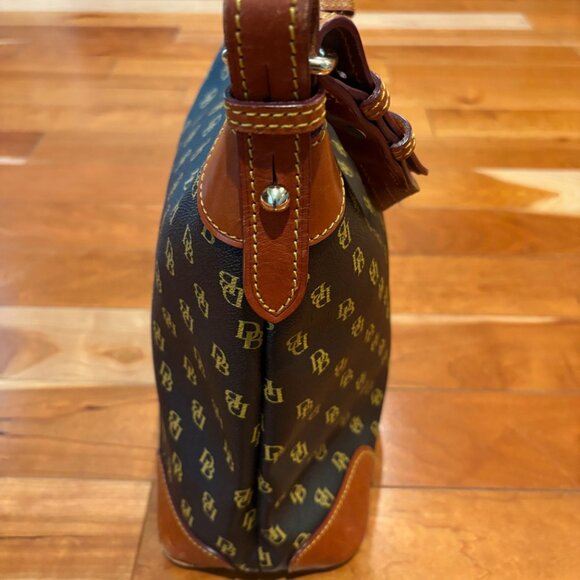 Dooney & Bourke Gretta Hobo Logo Print Canvas/Leather Shoulder Bag - Picture 5 of 15